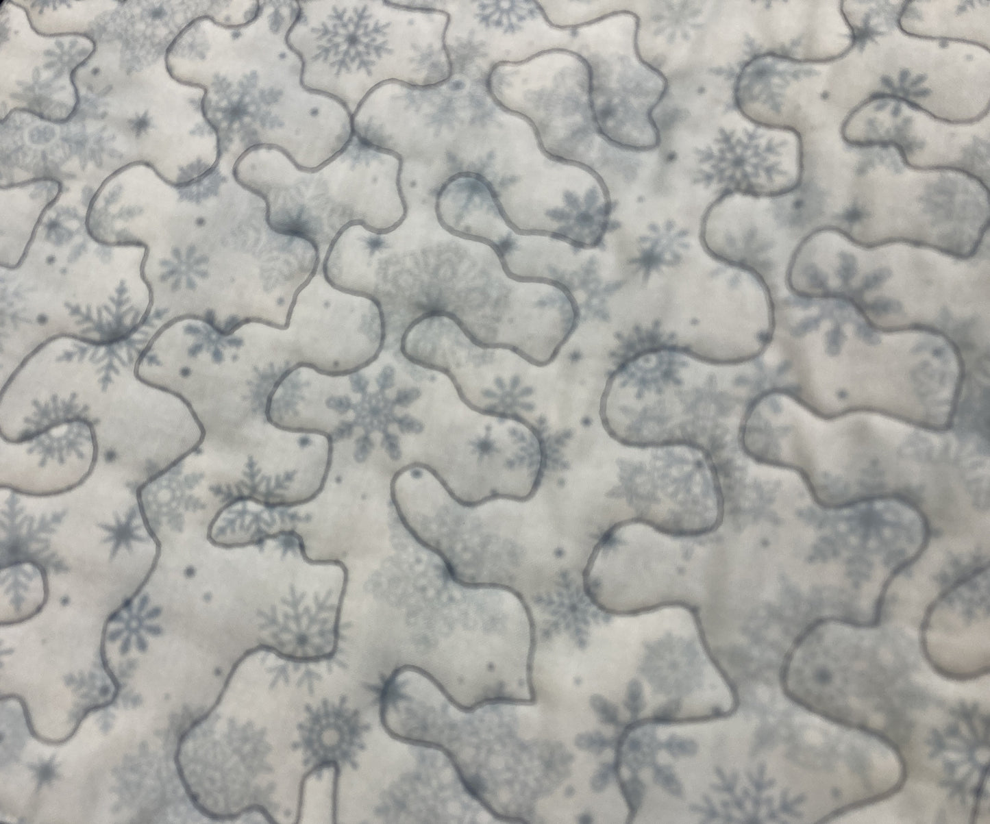 Winter Gray White Trees and Snowflakes Quilted Dining Table Runner, 13x48 Reversible, Gray Coffee End Table Cabin Everyday Woods Mountains