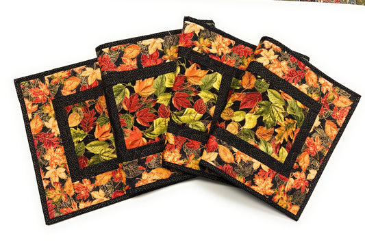 Autumn Leaves Fall Dining Table Runner, 13x72" Reversible Holiday Winter, Thanksgiving Handmade