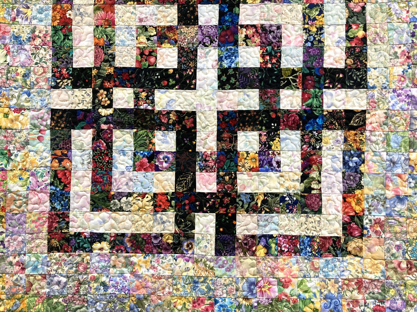 Celtic Cross Tapestry Fabric Wall Hanging, 32x32" Textile, Watercolor Artwork Quilt, Handmade, Large Square Garden Floral Abstract