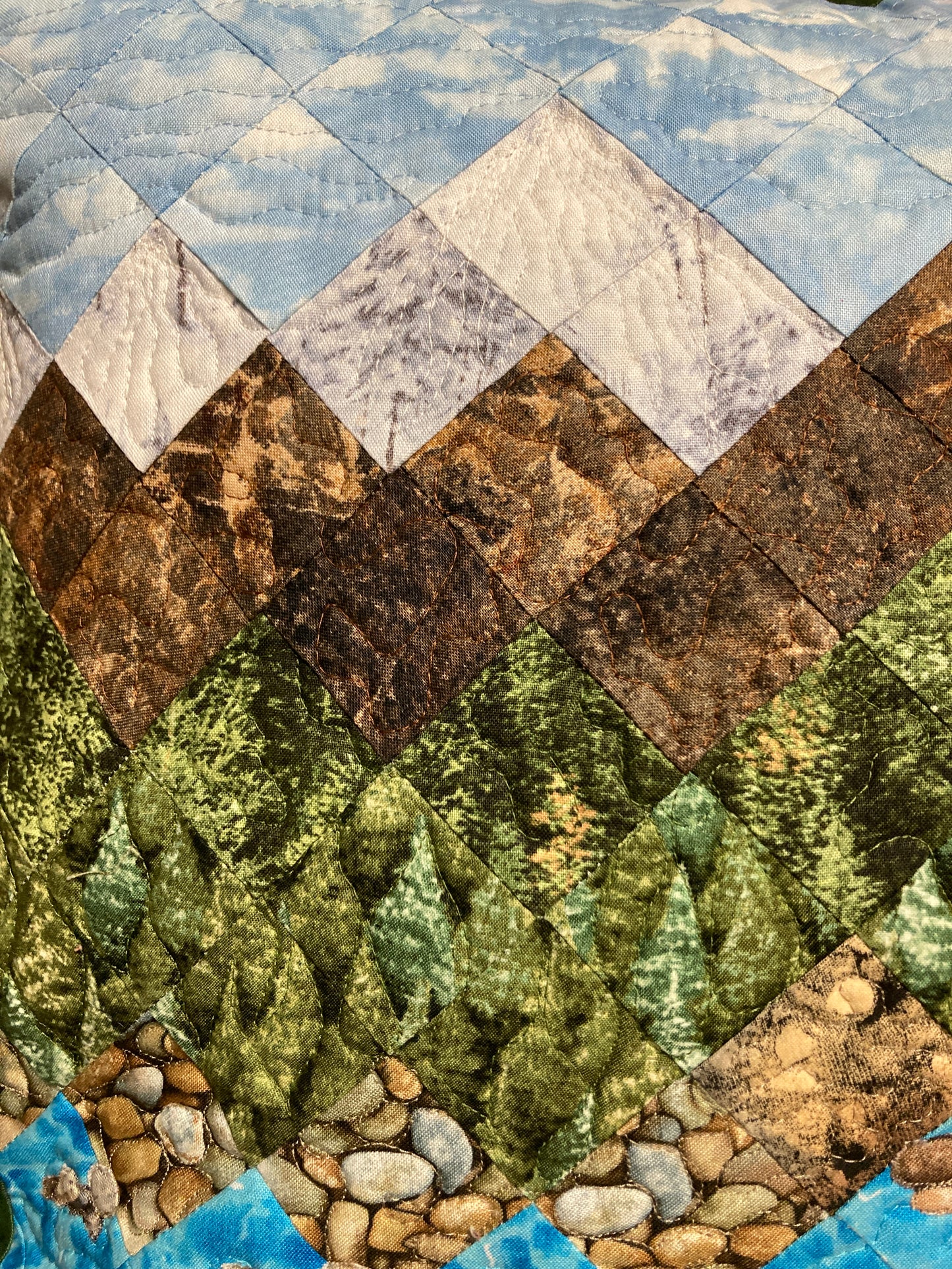 Lake Tahoe Mountain Decorative Pillow, Pine Trees Blue Sky Alpine Landscape Pillow 20x20" Cotton, Cabin Lodge Decor Bedroom Sofa Living Room