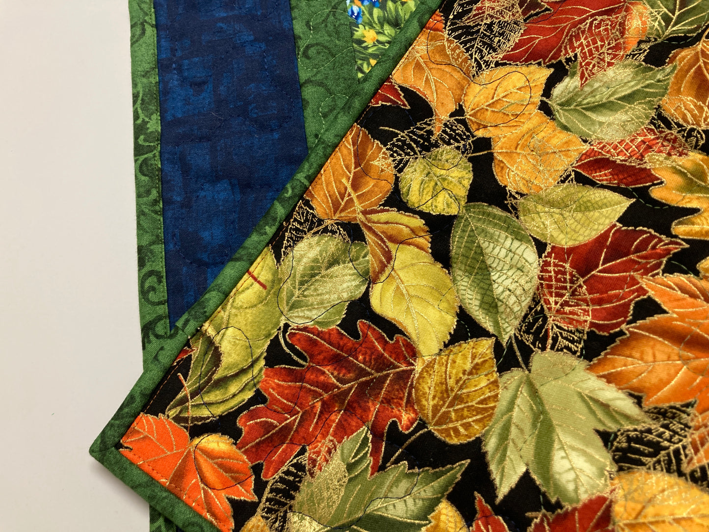 Summer Wildflowers Quilted Table Topper, Reversible Table Mat, 20x20" Coffee Table End Table Nightstand, Large Square Spring Decor Handmade